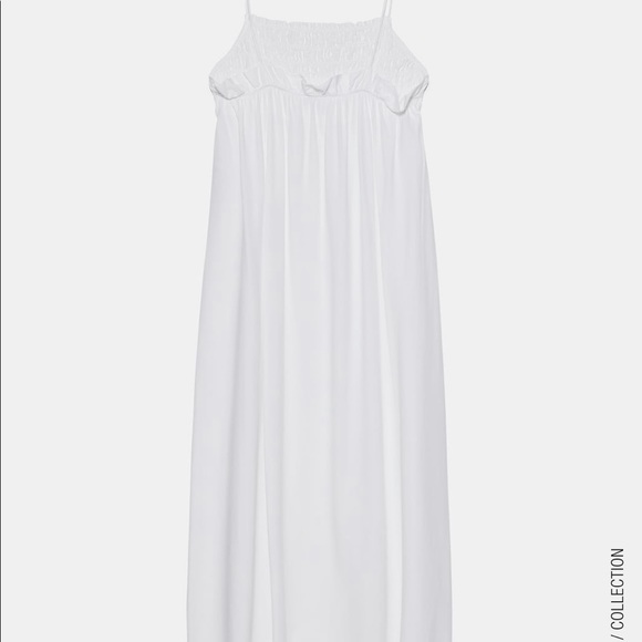 Zara elasticized dress med white - Picture 3 of 4